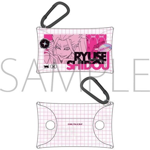 "Blue Lock Season 2" Clear Pouch with Carabiner / Ryusei Shido Cyber Cat