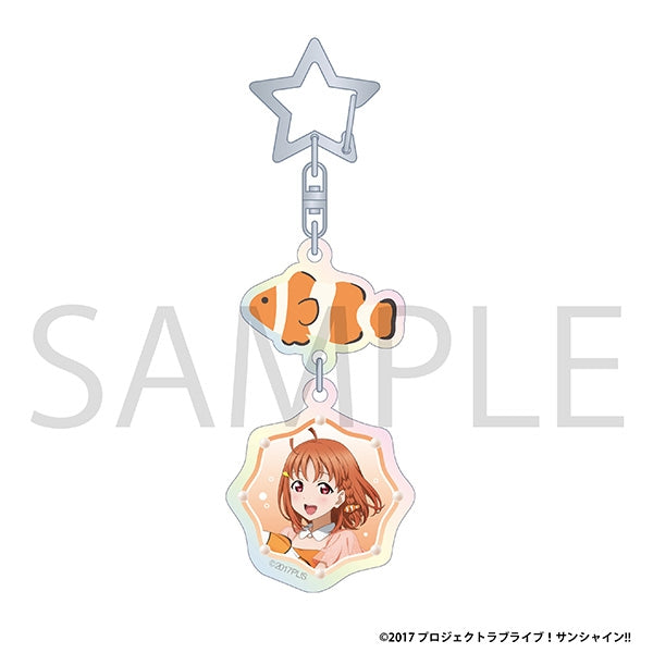 "Love Live! Sunshine!!" Aurora Acrylic Keychain / Chika Takami "Floating" Aqours Fair Ver.