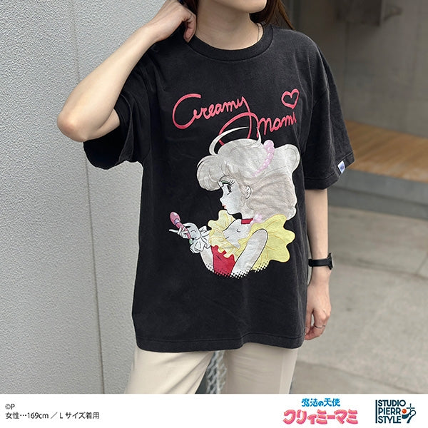 『魔法の天使クリィミーマミ』スタジオぴえろスタイル ヴィンテージ風Tシャツ クリィミーマミ XL