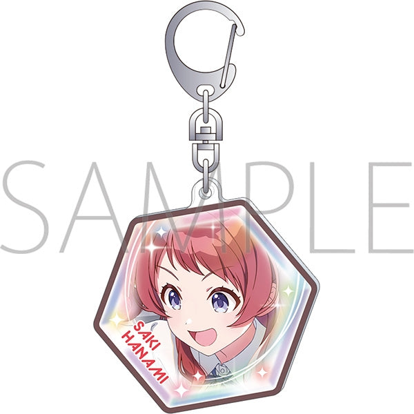 "Gakuen Idolmaster" Peace-Style Acrylic Keychain / Saki Hanami, Series 2