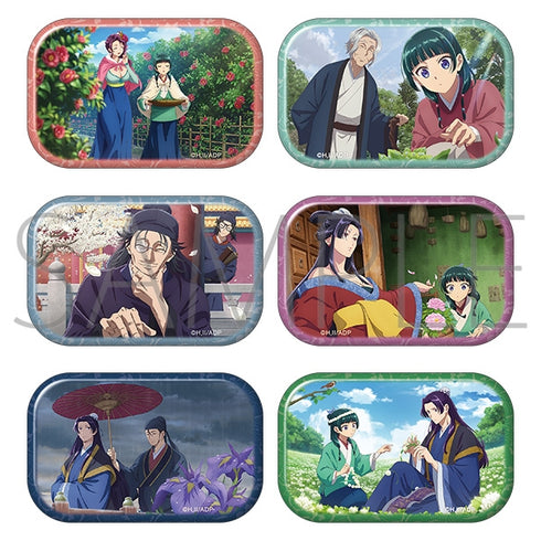 『薬屋のひとりごと』スクエア缶バッジコレクション/椿、ふきのとう、ハクモクレン、牡丹、花菖蒲、シロツメクサ【BOX】