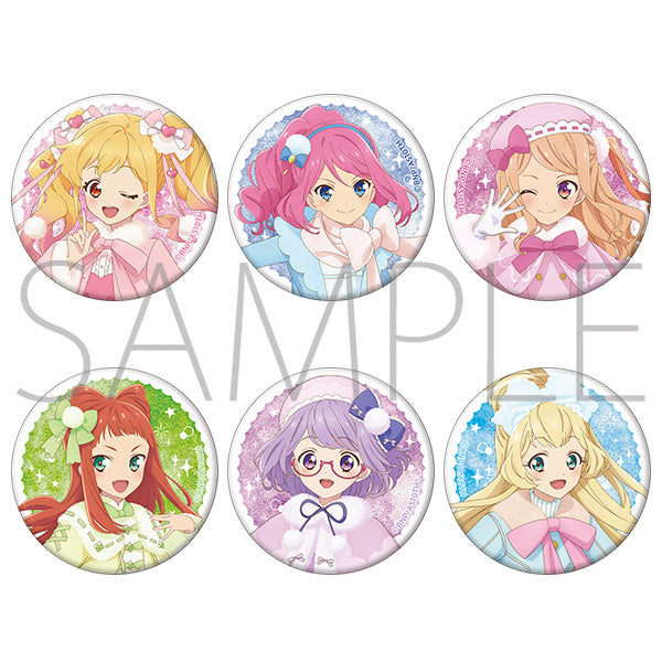 アイカツ 二階堂ゆず B賞 オフショルショップ 限定 グリッターガラポン缶バッジ アイカツスターズ!』ホログラムキャラバッジコレクション/Winter Boa