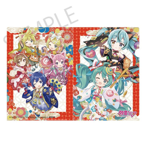 『初音ミク×招き猫』クリアファイル ピアプロキャラクターズ Art by らっす【202607再販】