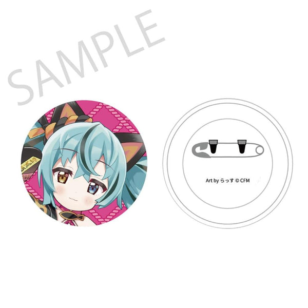 『初音ミク×招き猫』ふわもふタッチ缶バッジ 初音ミク黒猫C Art by らっす【202607再販】