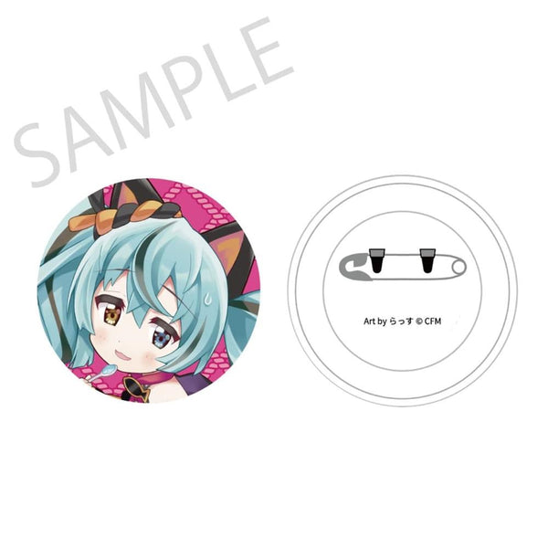 『初音ミク×招き猫』ふわもふタッチ缶バッジ 初音ミク黒猫D Art by らっす【202607再販】