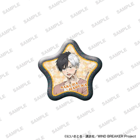 『WIND BREAKER』星形きらきら缶バッジ ぬいぐるみといっしょver. 桜遥