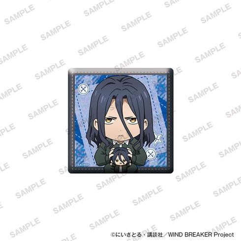 『WIND BREAKER』ホログラムスクエア缶バッジ ぬいぐるみといっしょver. 杉下京太郎
