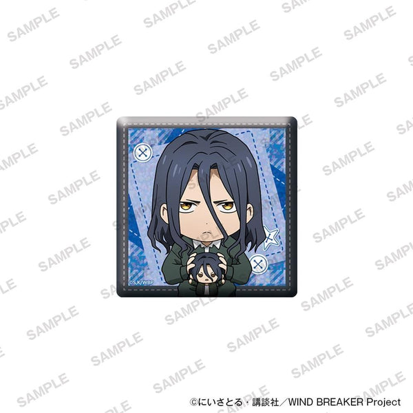 『WIND BREAKER』ホログラムスクエア缶バッジ ぬいぐるみといっしょver. 杉下京太郎