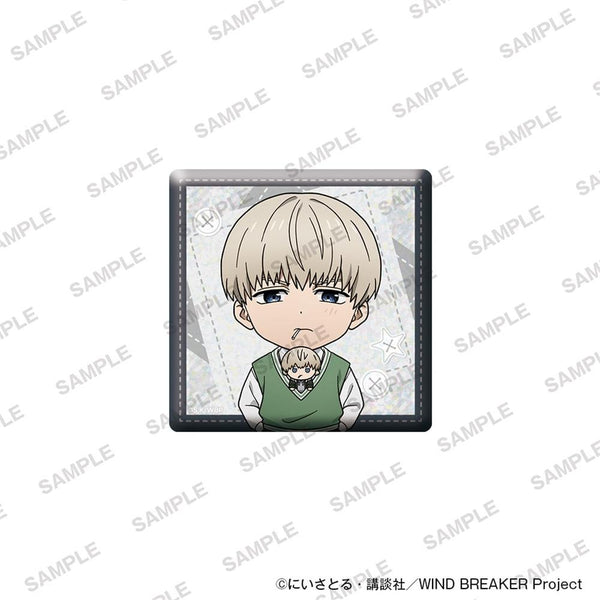 『WIND BREAKER』ホログラムスクエア缶バッジ ぬいぐるみといっしょver. 梶蓮
