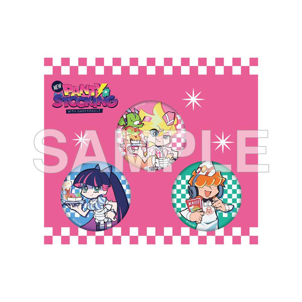 『New PANTY & STOCKING with GARTERBELT』きらきら缶バッジセット アメリカンダイナー ver.