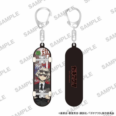 "Gachi Act" Skateboard Keychain: Black Suit Ver. Lud
