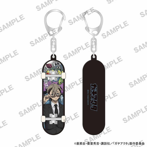 『ガチアクタ』スケボーキーホルダー 黒スーツVer. ザンカ