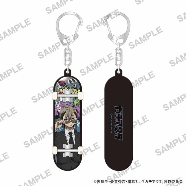 『ガチアクタ』スケボーキーホルダー 黒スーツVer. ザンカ