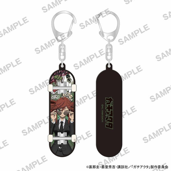 『ガチアクタ』スケボーキーホルダー 黒スーツVer. リヨウ