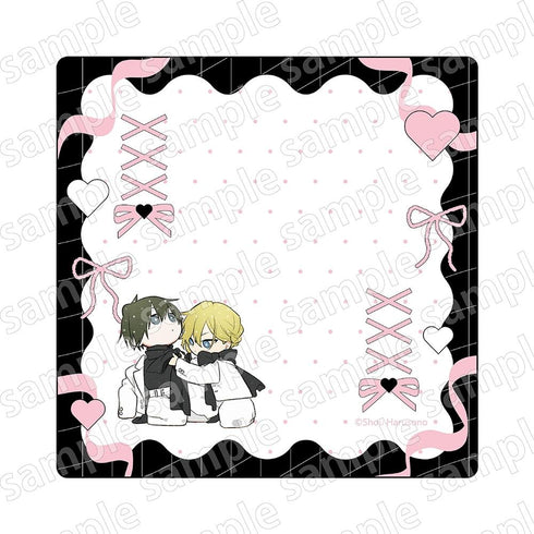 『平野と鍵浦』ミニタオル BLACK&PINK ver.