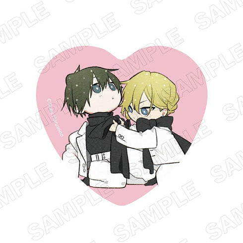 『平野と鍵浦』ハート缶バッジセット BLACK&PINK ver.