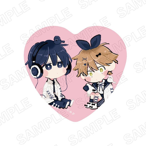 『君には届かない。』ハート缶バッジセット BLACK&PINK ver.
