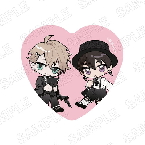 『ブラックシープ』ハート缶バッジセット BLACK&PINK ver.