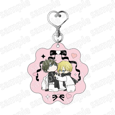 『平野と鍵浦』アクリルキーホルダー デフォルメ BLACK&PINK ver.