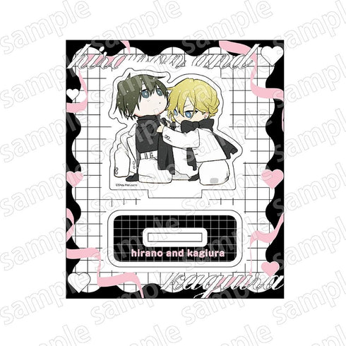 『平野と鍵浦』アクリルスタンド デフォルメ BLACK&PINK ver.