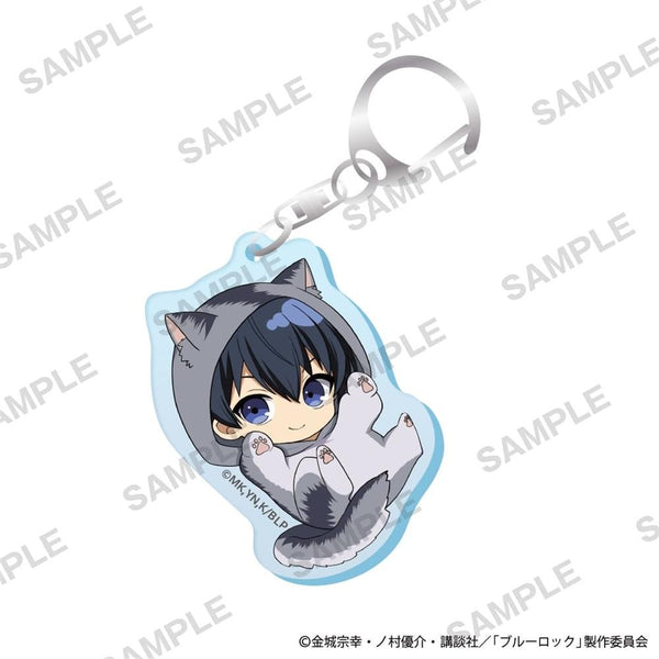『ブルーロック』ミニキャラアクリルキーホルダー 着ぐるみ猫 Ver. 潔 世一