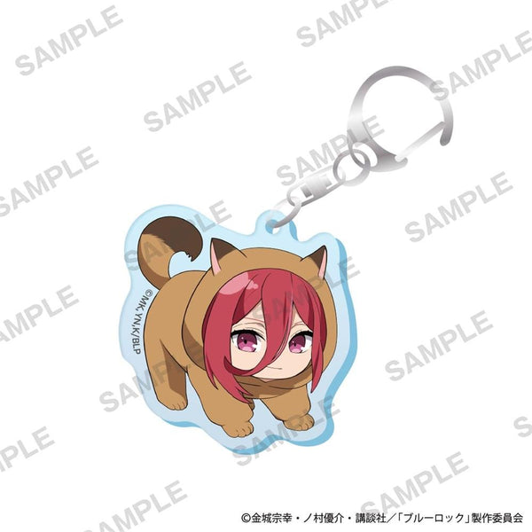 『ブルーロック』ミニキャラアクリルキーホルダー 着ぐるみ猫 Ver. 千切 豹馬