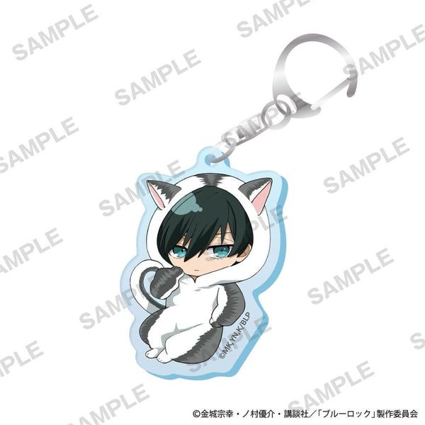 『ブルーロック』ミニキャラアクリルキーホルダー 着ぐるみ猫 Ver. 糸師 凛