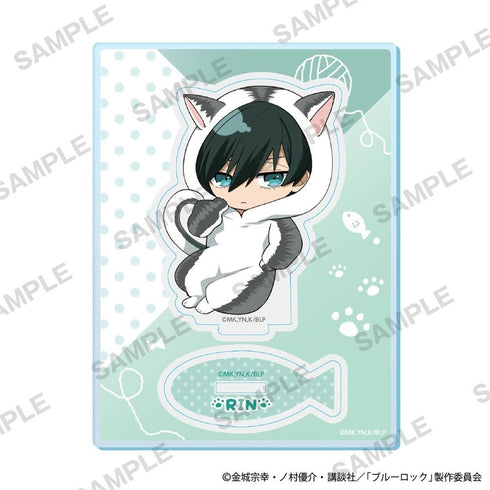 『ブルーロック』ミニキャラアクリルスタンド 着ぐるみ猫 Ver. 糸師 凛