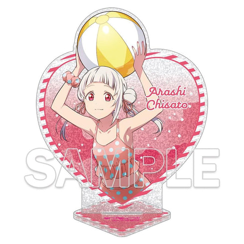 『ラブライブ!スーパースター!!』ハート型ラメ入りアクリルスタンド 嵐 千砂都