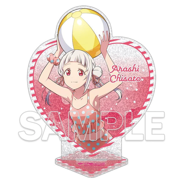 『ラブライブ!スーパースター!!』ハート型ラメ入りアクリルスタンド 嵐 千砂都