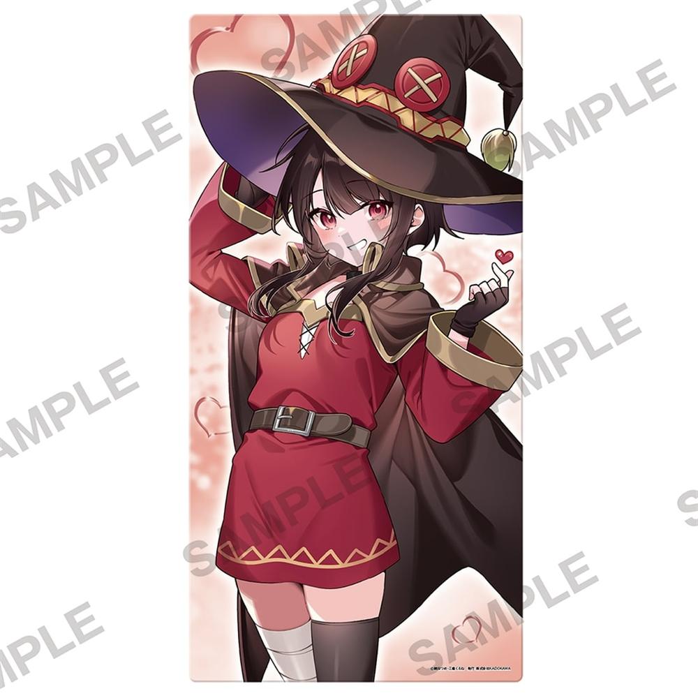 この素晴らしい世界に祝福を！ めぐみん プレイマット KADOKAWA この素晴らしい世界に祝福を!』バレンタイン2026 描きおろしラバー
