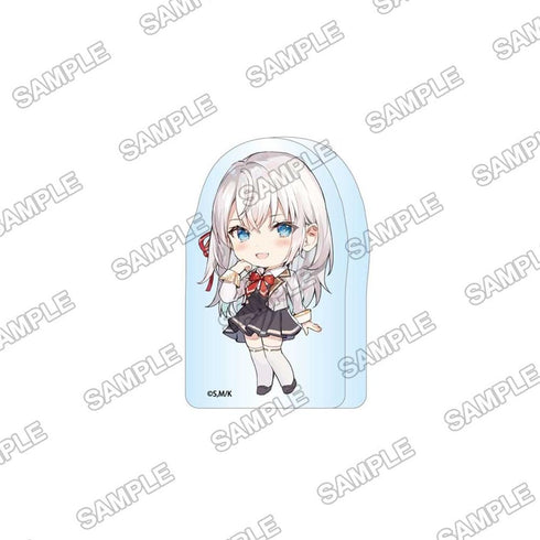 "Alya-san from Next Door, Who Sometimes Murmurs Sweetly in Russian" Mini Character Acrylic Figure: Alya (School Uniform B)