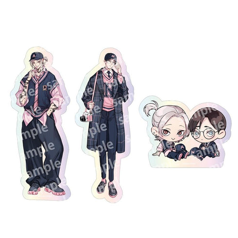 『愛の刺青』オーロラステッカーセット PINK/NAVY TRAD. CLUB ver.