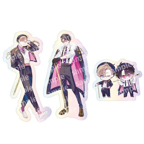 《片尾字幕直達地獄》極光貼紙組 PINK/NAVY TRAD. CLUB 版