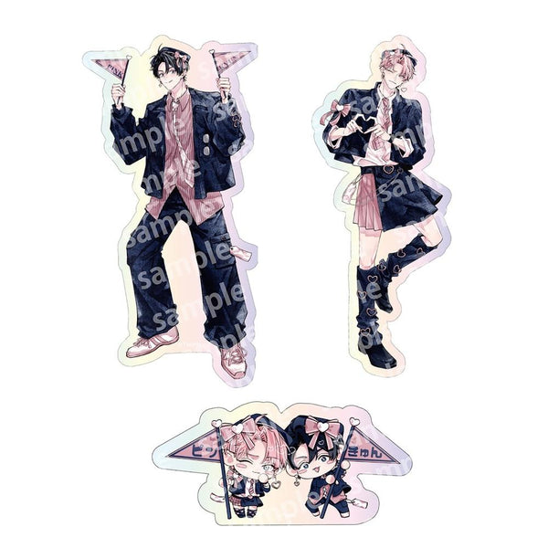 "Is It Okay to Have a Crush on Pink?" Aurora Sticker Set PINK/NAVY TRAD. CLUB ver.