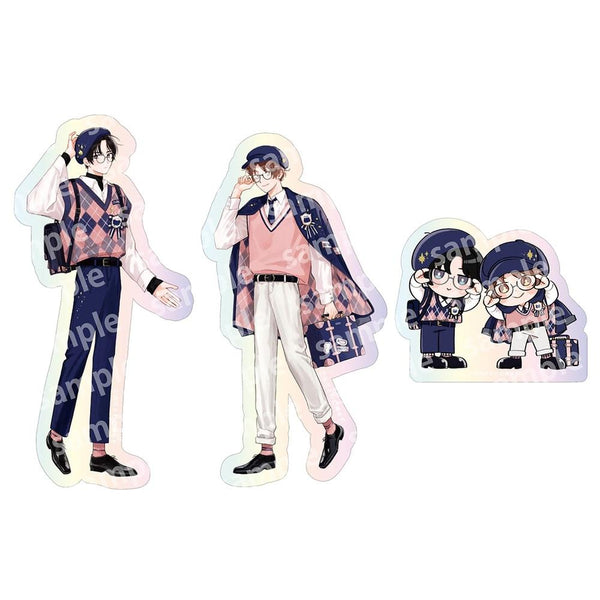 『みなと商事コインランドリー』オーロラステッカーセット PINK/NAVY TRAD. CLUB ver.