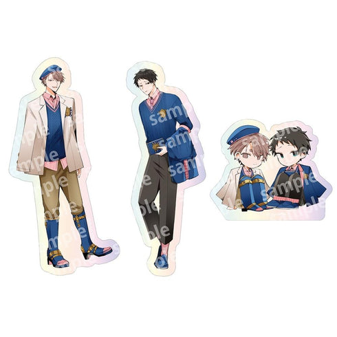 『悠と晴』オーロラステッカーセット PINK/NAVY TRAD. CLUB ver.