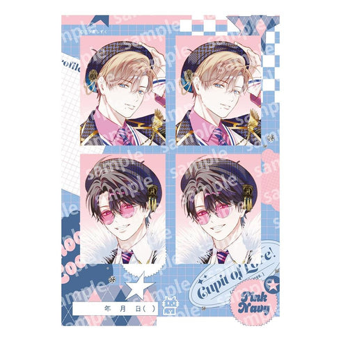 『エンドロールは地獄まで』プリントフォト風シール PINK/NAVY TRAD. CLUB ver.
