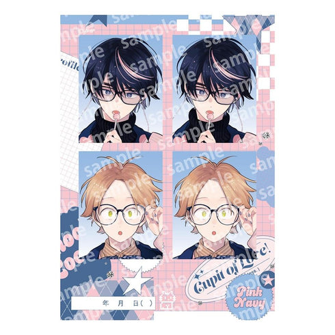 『君には届かない。』プリントフォト風シール PINK/NAVY TRAD. CLUB ver.