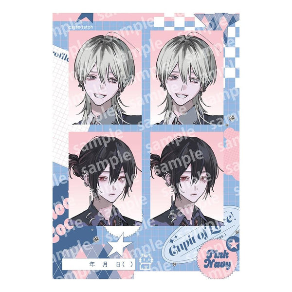 『666DOPES』プリントフォト風シール PINK/NAVY TRAD. CLUB ver.