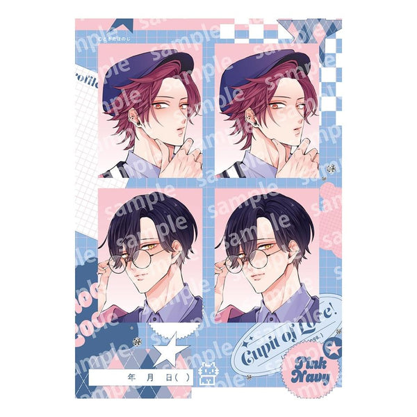 《貓就該像貓》印刷照片風貼紙 PINK/NAVY TRAD. CLUB 版