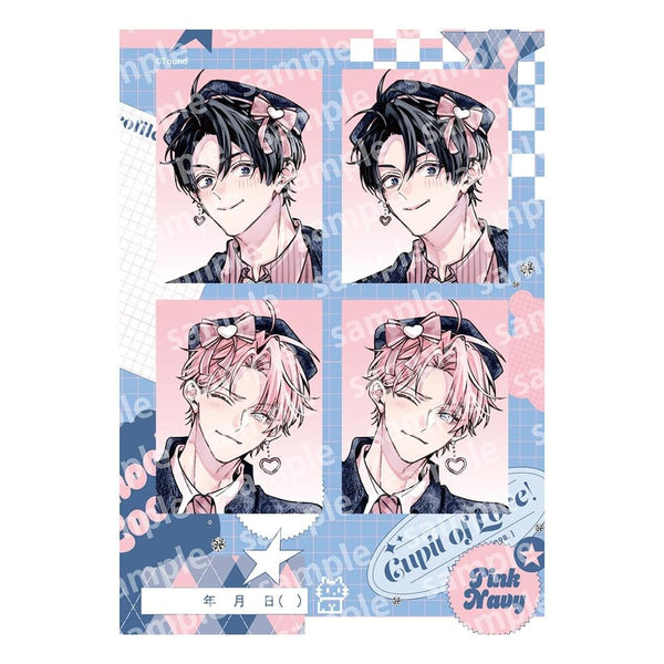 "Is It Okay to Have a Crush on Pink?" Print-Style Photo Stickers: PINK/NAVY TRAD. CLUB Ver.