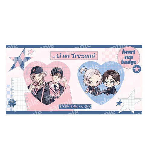 『愛の刺青』ハート缶バッジセット PINK/NAVY TRAD. CLUB ver.
