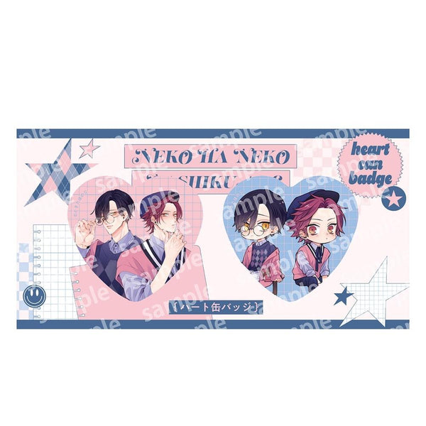 《貓就該像貓》心形徽章組 PINK/NAVY TRAD. CLUB 版