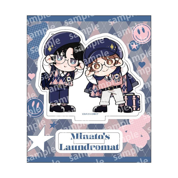 『みなと商事コインランドリー』アクリルスタンド デフォルメ PINK/NAVY TRAD. CLUB ver.