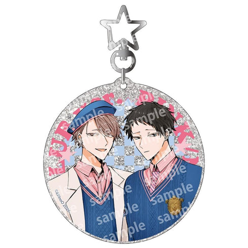 『悠と晴』ラメアクリルキーホルダー PINK/NAVY TRAD. CLUB ver.
