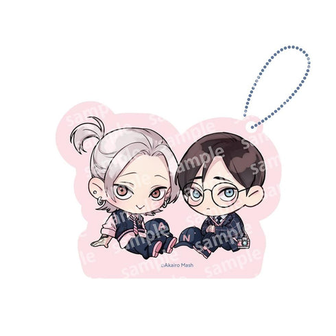 『愛の刺青』アクリルブロックチャーム PINK/NAVY TRAD. CLUB ver.