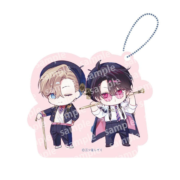 《片尾字幕直達地獄》壓克力方塊吊飾 PINK/NAVY TRAD. CLUB 版