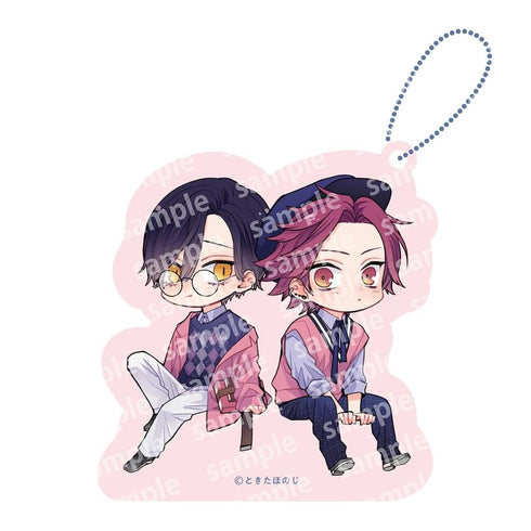 『ねこはねこらしくあれ』アクリルブロックチャーム PINK/NAVY TRAD. CLUB ver.