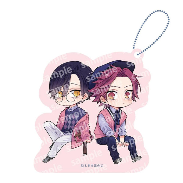 《貓就該像貓》壓克力方塊吊飾 PINK/NAVY TRAD. CLUB 版